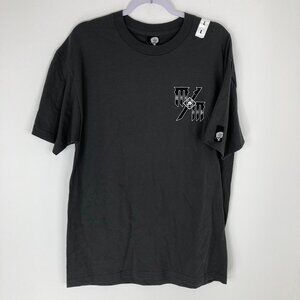 Metal Mulisha Band T-Shirt Mens Large Gray Short Sleeve Spell Out Skull Graphic